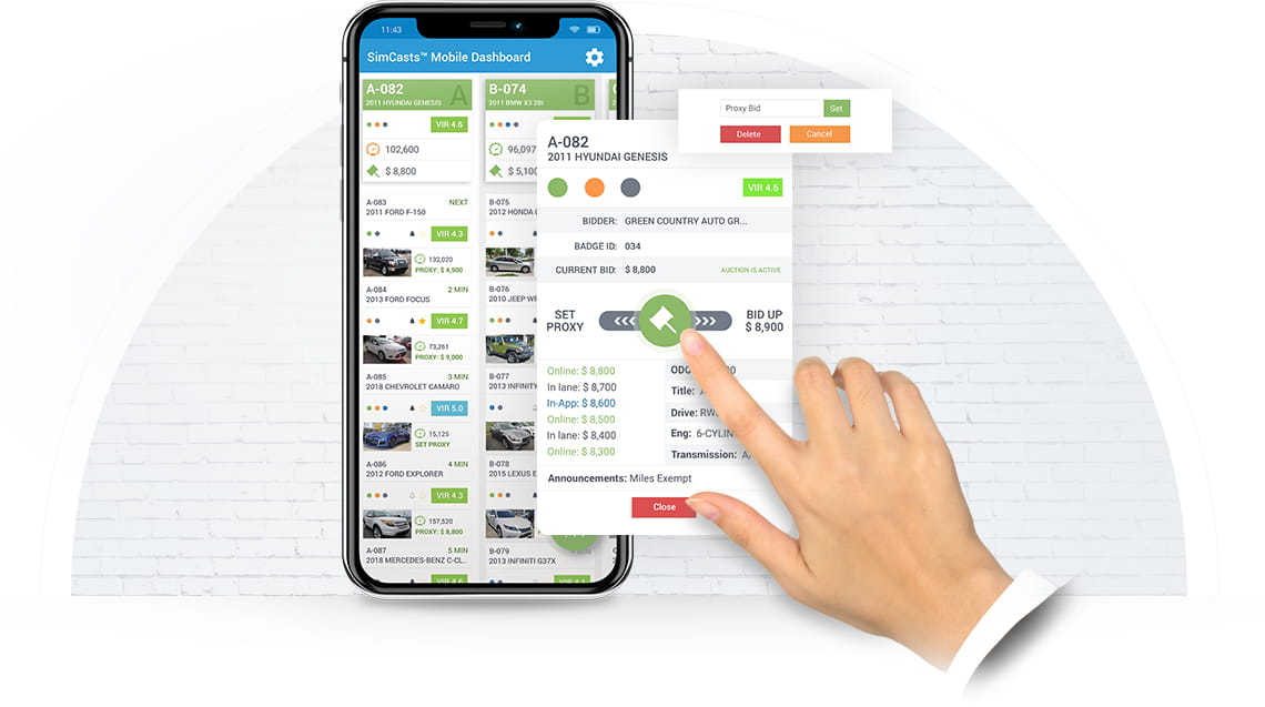 Auction Streaming Has Added the New IN-APP Bidder Module to SimCasts™ Automotive App IN-APP-Bidder-Auto-Auction-Software