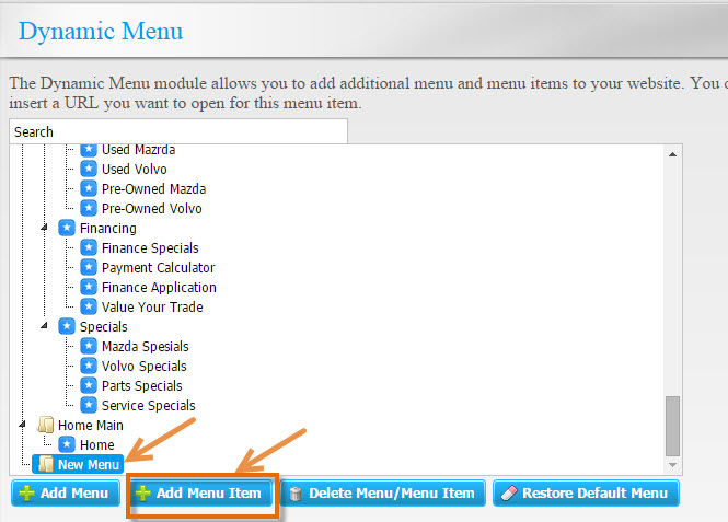 Dynamic Menu. How to Add New Items to Your Menu m_step_3